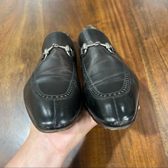 Gucci Horsebit Loafers Leather Slip on Split Toe Shoes Size 8.5 - Picture 7 of 9